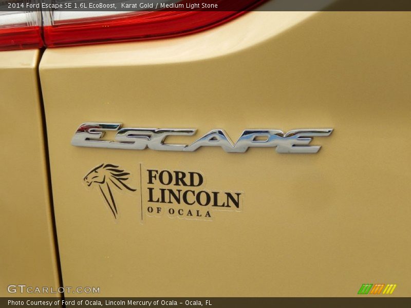 Karat Gold / Medium Light Stone 2014 Ford Escape SE 1.6L EcoBoost