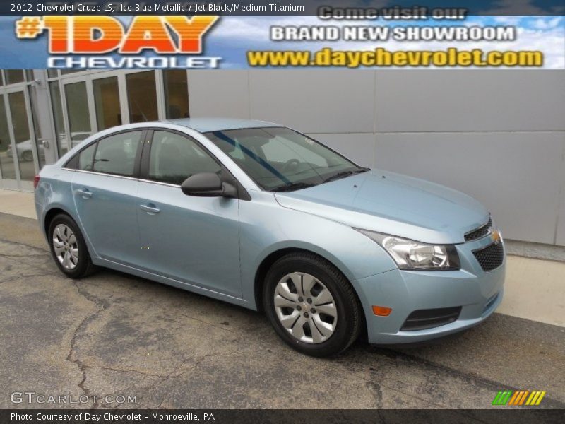 Ice Blue Metallic / Jet Black/Medium Titanium 2012 Chevrolet Cruze LS