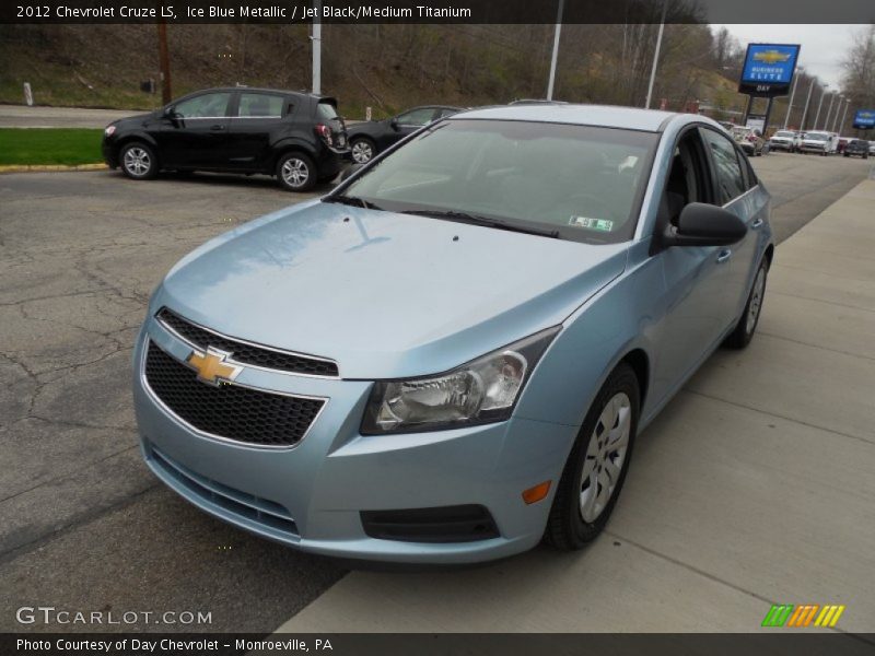 Ice Blue Metallic / Jet Black/Medium Titanium 2012 Chevrolet Cruze LS