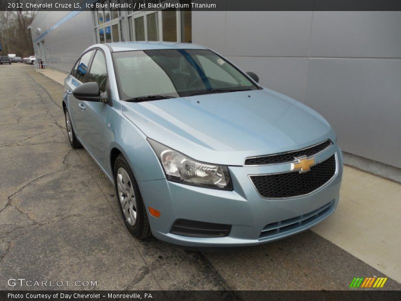 Ice Blue Metallic / Jet Black/Medium Titanium 2012 Chevrolet Cruze LS