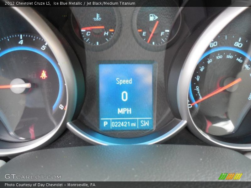 Ice Blue Metallic / Jet Black/Medium Titanium 2012 Chevrolet Cruze LS