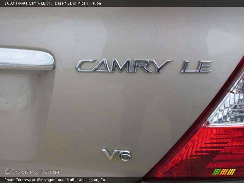 Desert Sand Mica / Taupe 2003 Toyota Camry LE V6