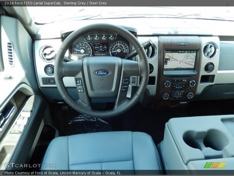 Sterling Grey / Steel Grey 2014 Ford F150 Lariat SuperCab