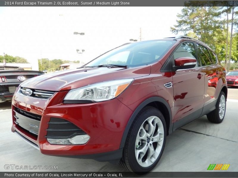 Sunset / Medium Light Stone 2014 Ford Escape Titanium 2.0L EcoBoost