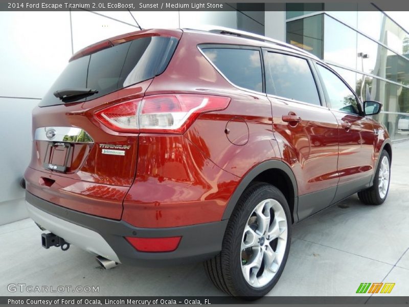 Sunset / Medium Light Stone 2014 Ford Escape Titanium 2.0L EcoBoost