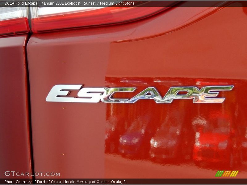 Sunset / Medium Light Stone 2014 Ford Escape Titanium 2.0L EcoBoost