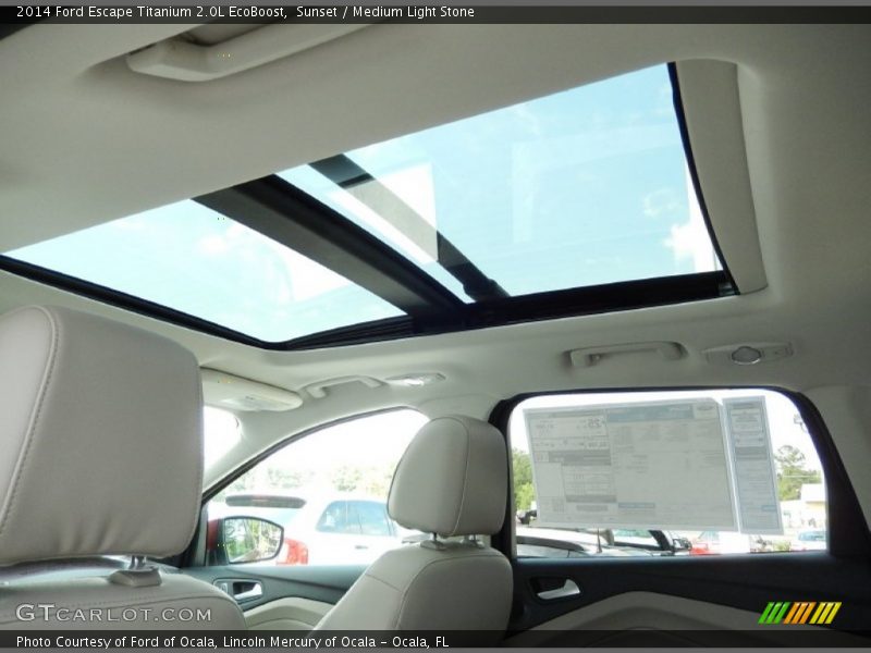 Sunset / Medium Light Stone 2014 Ford Escape Titanium 2.0L EcoBoost
