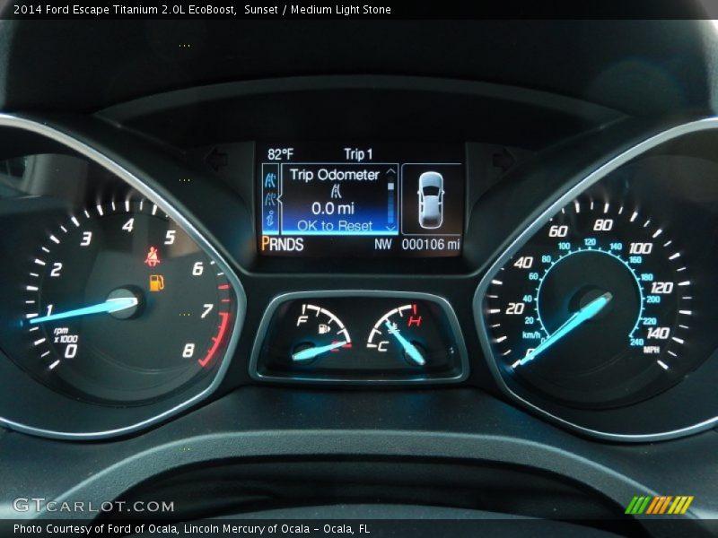 Sunset / Medium Light Stone 2014 Ford Escape Titanium 2.0L EcoBoost