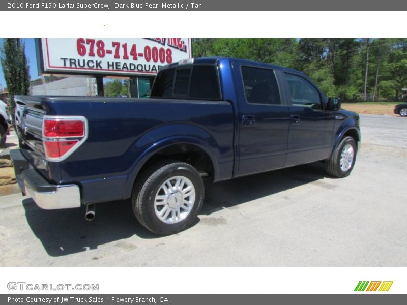 Dark Blue Pearl Metallic / Tan 2010 Ford F150 Lariat SuperCrew