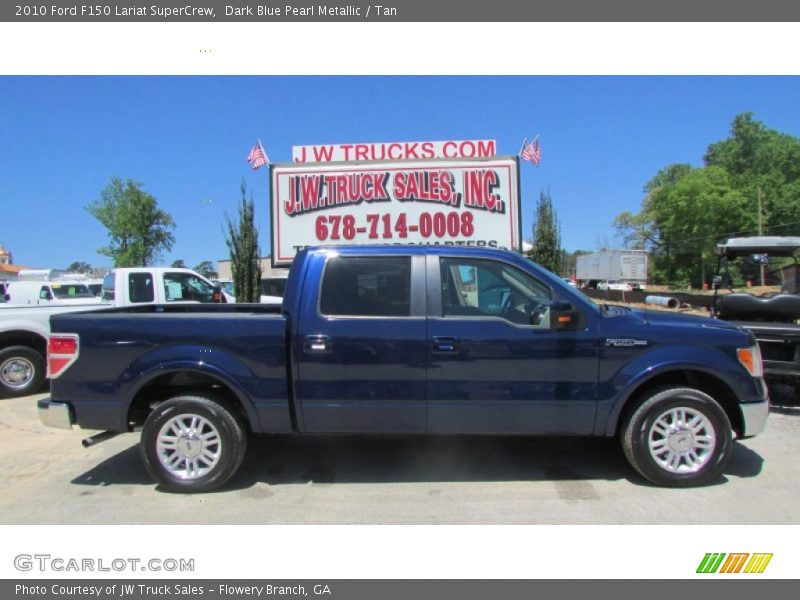 Dark Blue Pearl Metallic / Tan 2010 Ford F150 Lariat SuperCrew