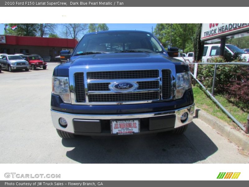 Dark Blue Pearl Metallic / Tan 2010 Ford F150 Lariat SuperCrew