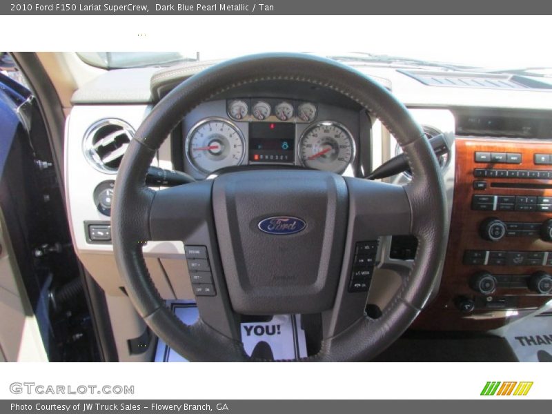 Dark Blue Pearl Metallic / Tan 2010 Ford F150 Lariat SuperCrew