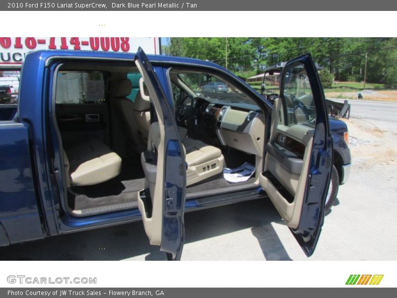 Dark Blue Pearl Metallic / Tan 2010 Ford F150 Lariat SuperCrew