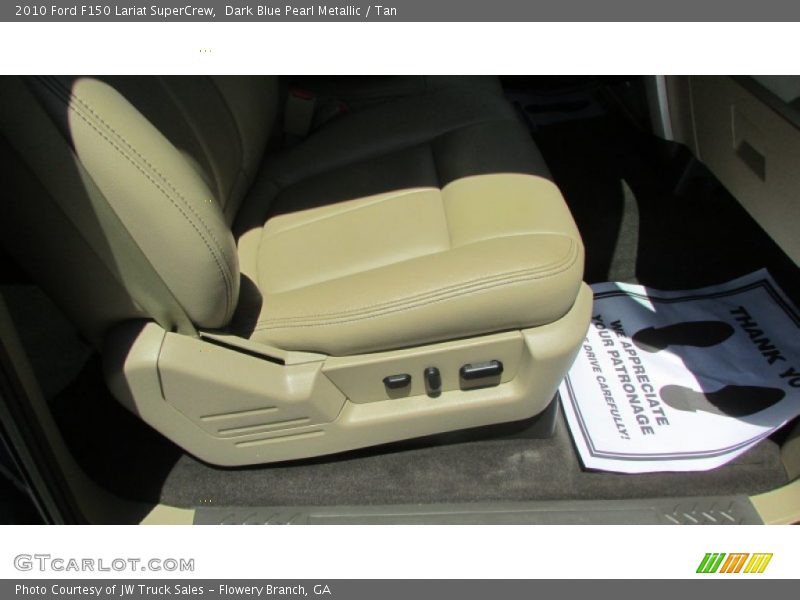 Dark Blue Pearl Metallic / Tan 2010 Ford F150 Lariat SuperCrew