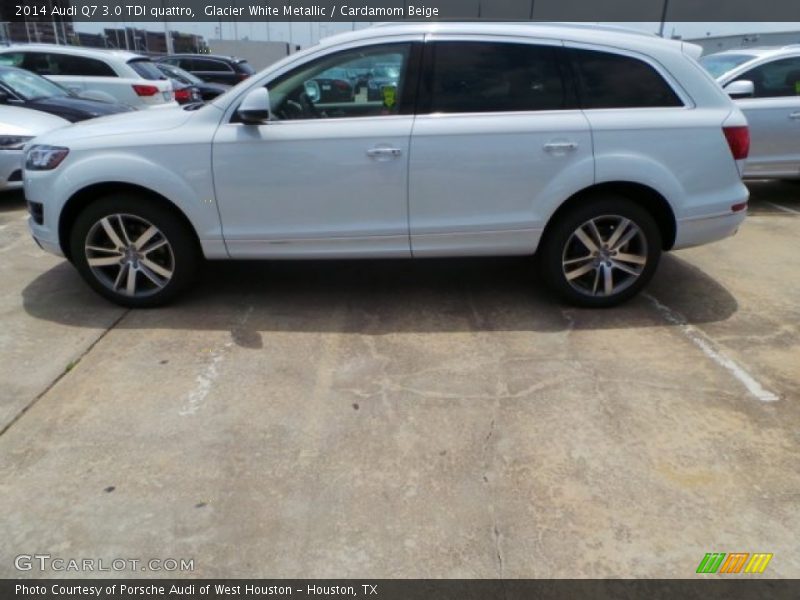 Glacier White Metallic / Cardamom Beige 2014 Audi Q7 3.0 TDI quattro