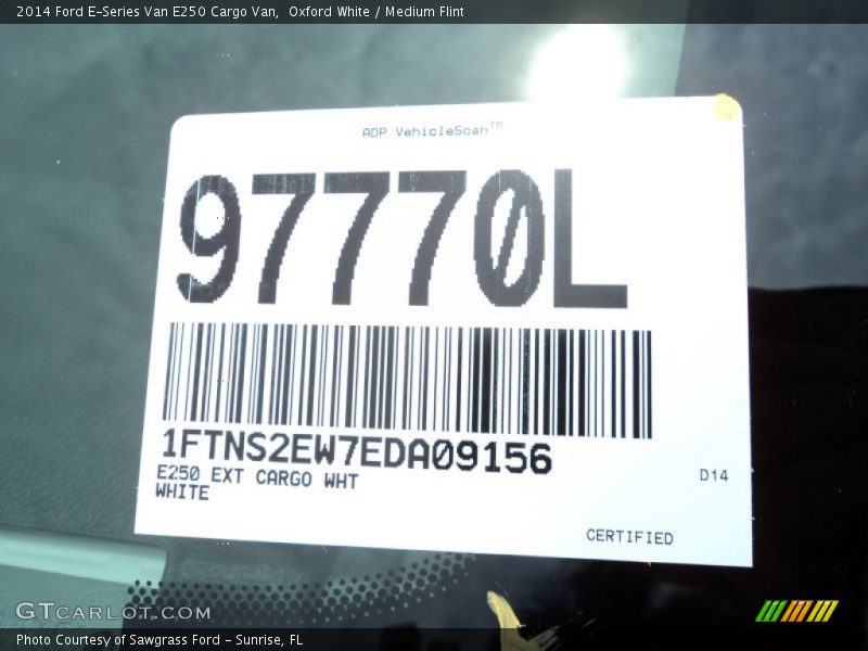 Oxford White / Medium Flint 2014 Ford E-Series Van E250 Cargo Van