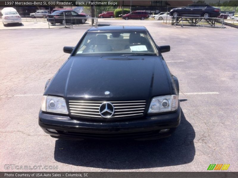 Black / Parchment Beige 1997 Mercedes-Benz SL 600 Roadster