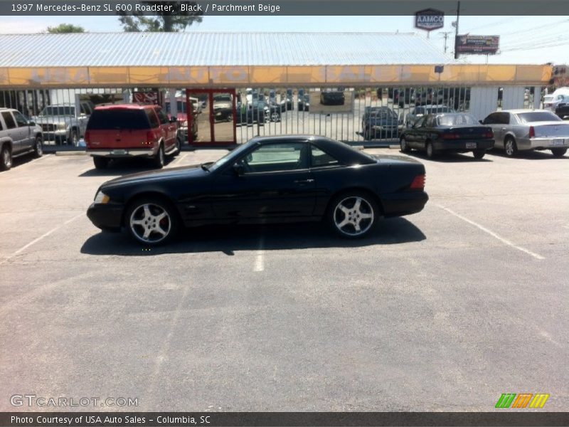 Black / Parchment Beige 1997 Mercedes-Benz SL 600 Roadster