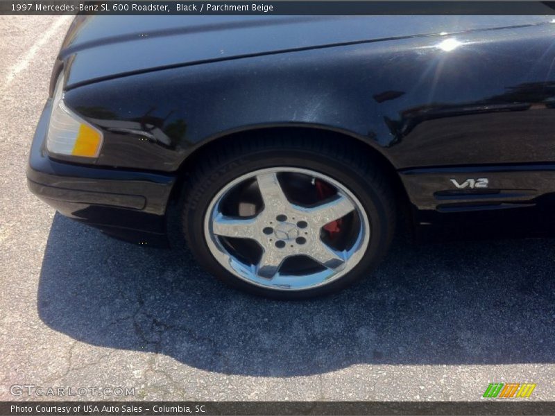 Black / Parchment Beige 1997 Mercedes-Benz SL 600 Roadster