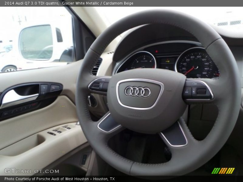 Glacier White Metallic / Cardamom Beige 2014 Audi Q7 3.0 TDI quattro