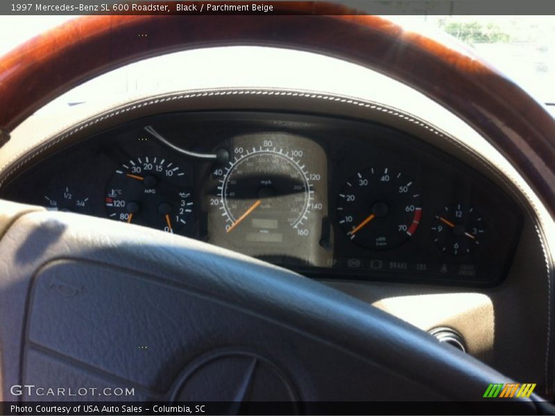 Black / Parchment Beige 1997 Mercedes-Benz SL 600 Roadster