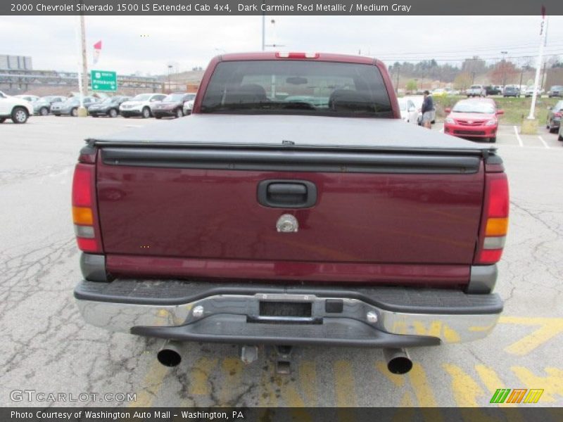 Dark Carmine Red Metallic / Medium Gray 2000 Chevrolet Silverado 1500 LS Extended Cab 4x4