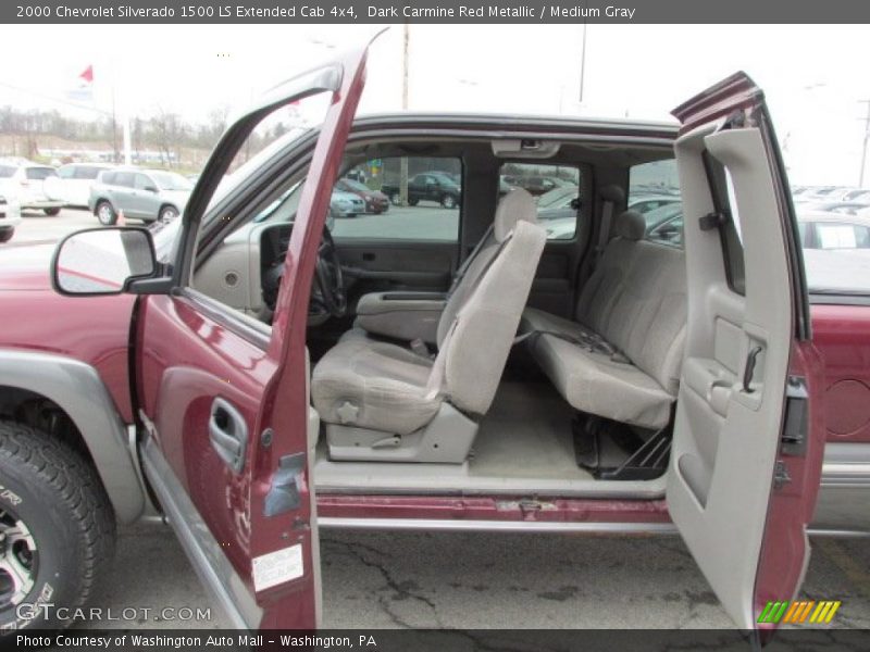 Dark Carmine Red Metallic / Medium Gray 2000 Chevrolet Silverado 1500 LS Extended Cab 4x4