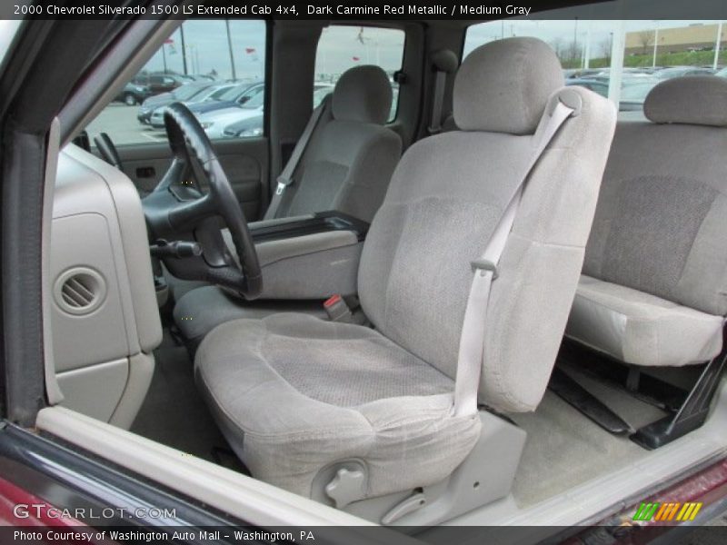 Dark Carmine Red Metallic / Medium Gray 2000 Chevrolet Silverado 1500 LS Extended Cab 4x4