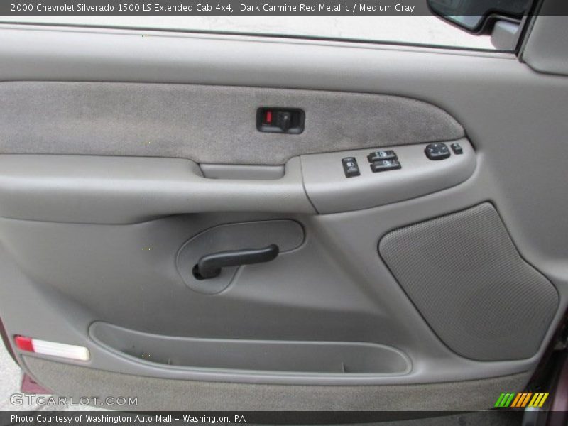 Dark Carmine Red Metallic / Medium Gray 2000 Chevrolet Silverado 1500 LS Extended Cab 4x4