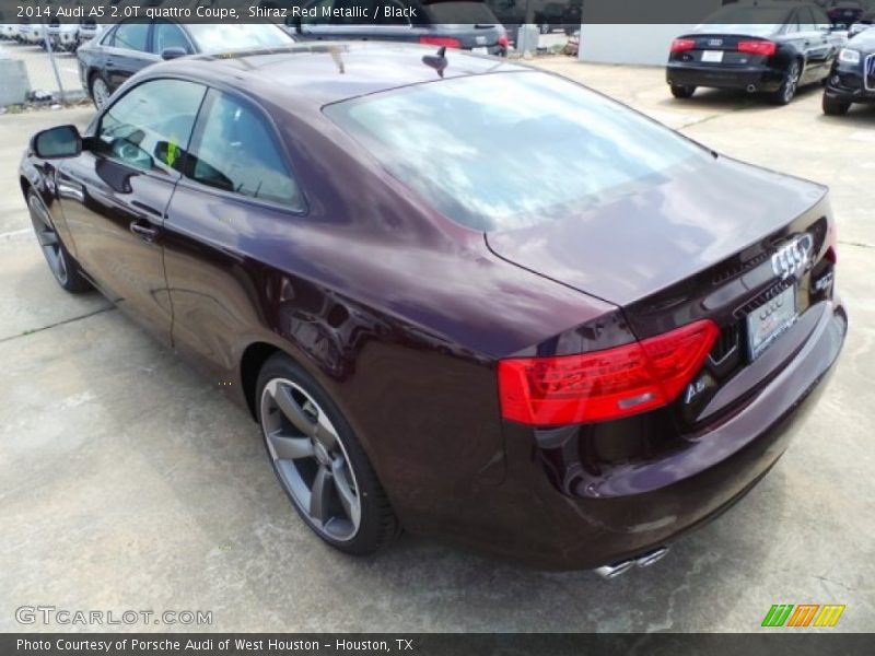 Shiraz Red Metallic / Black 2014 Audi A5 2.0T quattro Coupe