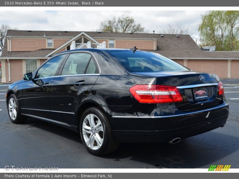 Black / Black 2010 Mercedes-Benz E 350 4Matic Sedan