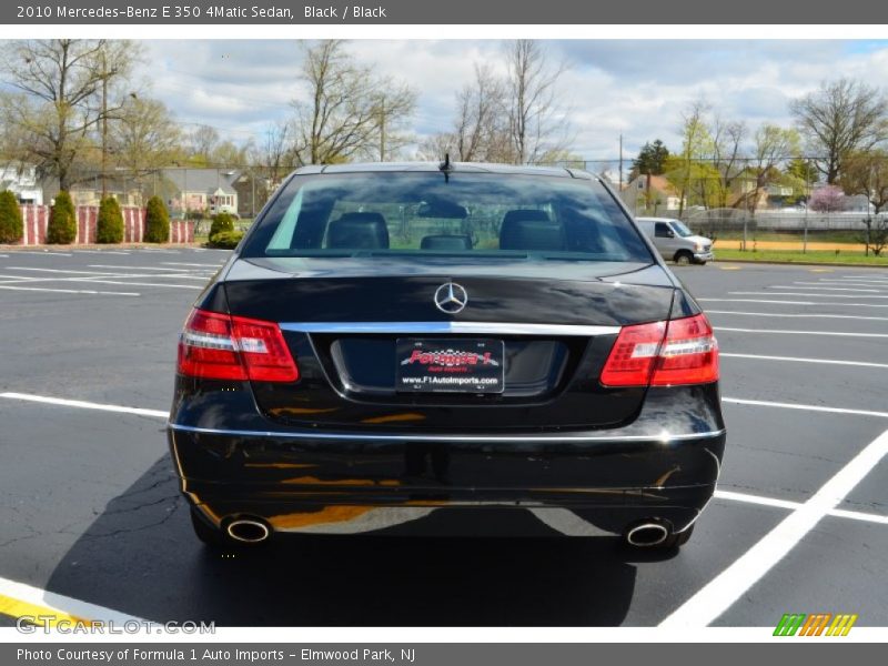 Black / Black 2010 Mercedes-Benz E 350 4Matic Sedan