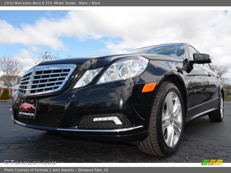 Black / Black 2010 Mercedes-Benz E 350 4Matic Sedan
