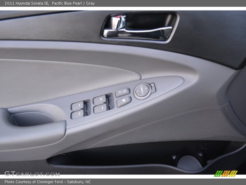 Pacific Blue Pearl / Gray 2011 Hyundai Sonata SE