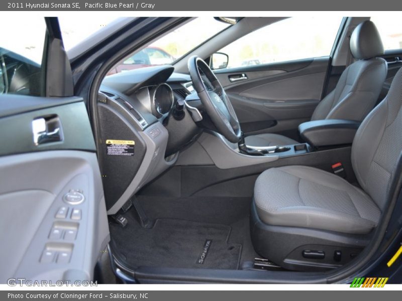 Pacific Blue Pearl / Gray 2011 Hyundai Sonata SE
