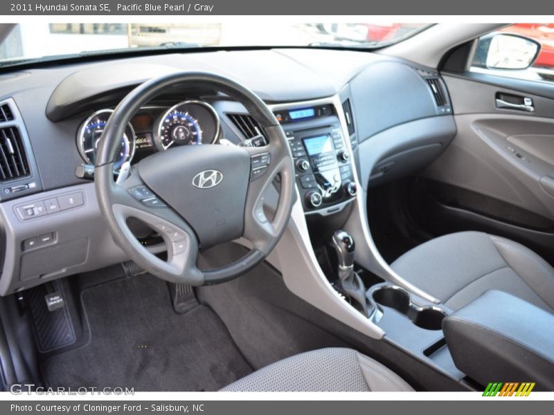 Pacific Blue Pearl / Gray 2011 Hyundai Sonata SE