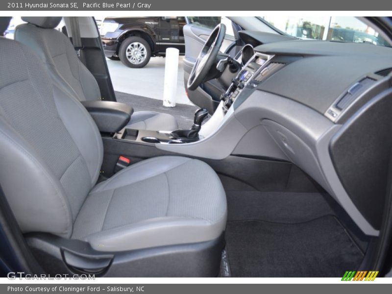 Pacific Blue Pearl / Gray 2011 Hyundai Sonata SE