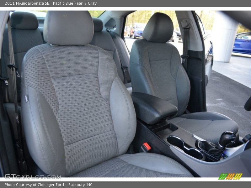 Pacific Blue Pearl / Gray 2011 Hyundai Sonata SE