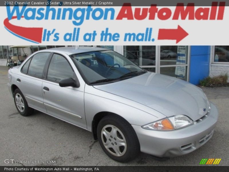 Ultra Silver Metallic / Graphite 2002 Chevrolet Cavalier LS Sedan