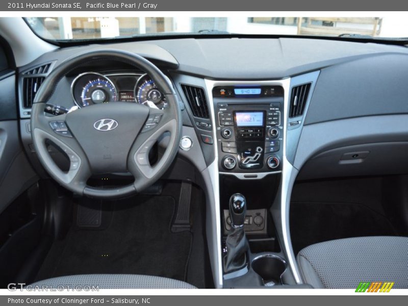 Pacific Blue Pearl / Gray 2011 Hyundai Sonata SE