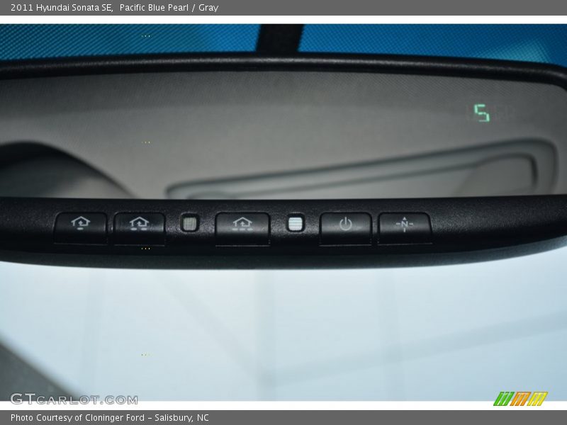 Pacific Blue Pearl / Gray 2011 Hyundai Sonata SE