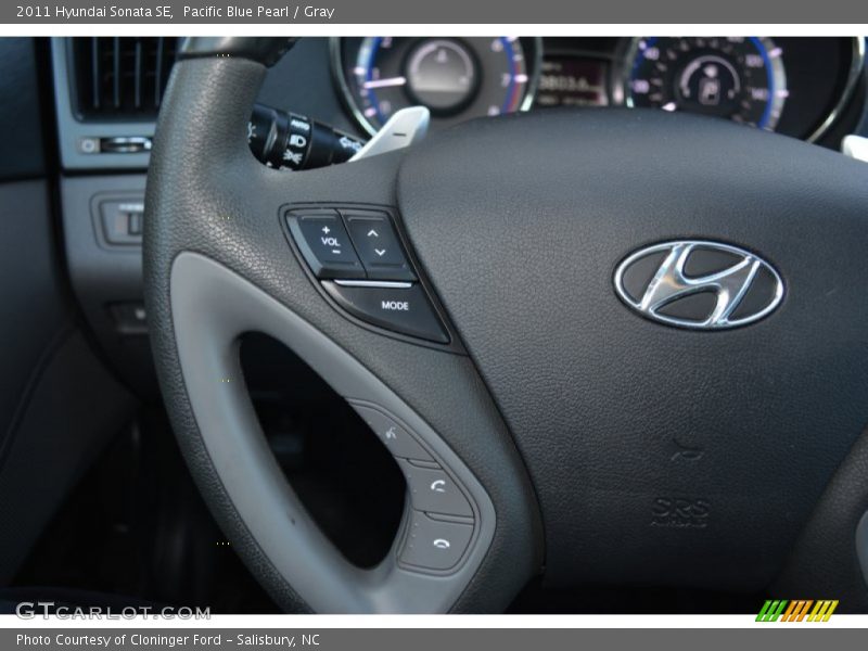 Pacific Blue Pearl / Gray 2011 Hyundai Sonata SE
