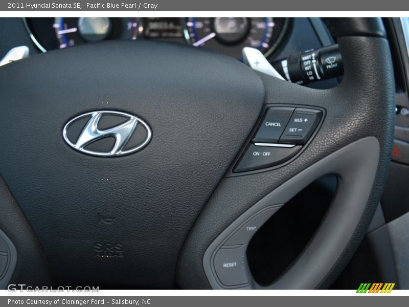 Pacific Blue Pearl / Gray 2011 Hyundai Sonata SE