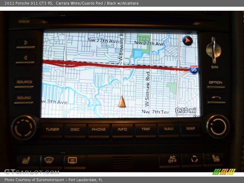Navigation of 2011 911 GT3 RS