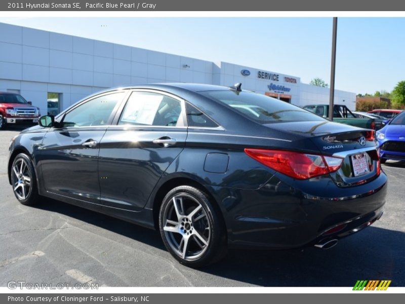 Pacific Blue Pearl / Gray 2011 Hyundai Sonata SE