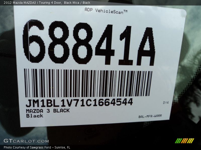 Black Mica / Black 2012 Mazda MAZDA3 i Touring 4 Door