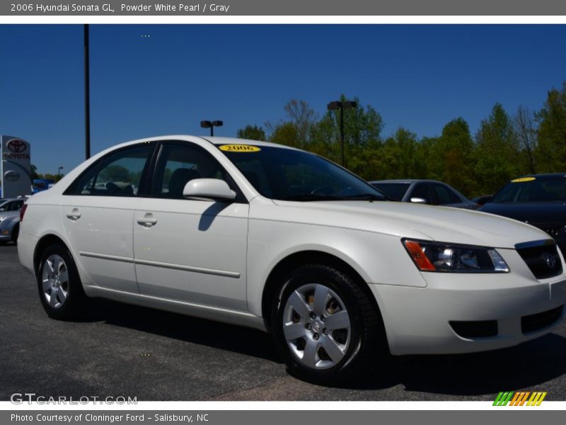Powder White Pearl / Gray 2006 Hyundai Sonata GL