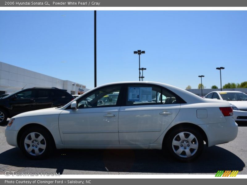Powder White Pearl / Gray 2006 Hyundai Sonata GL