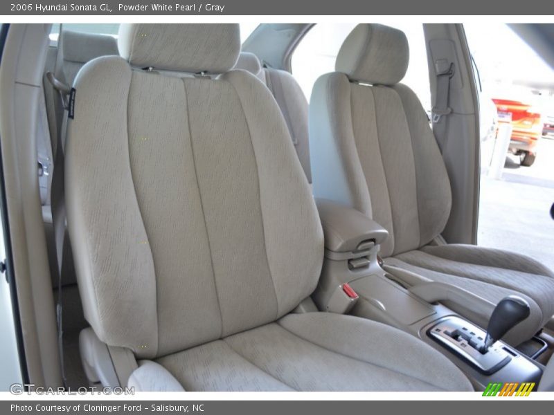 Powder White Pearl / Gray 2006 Hyundai Sonata GL