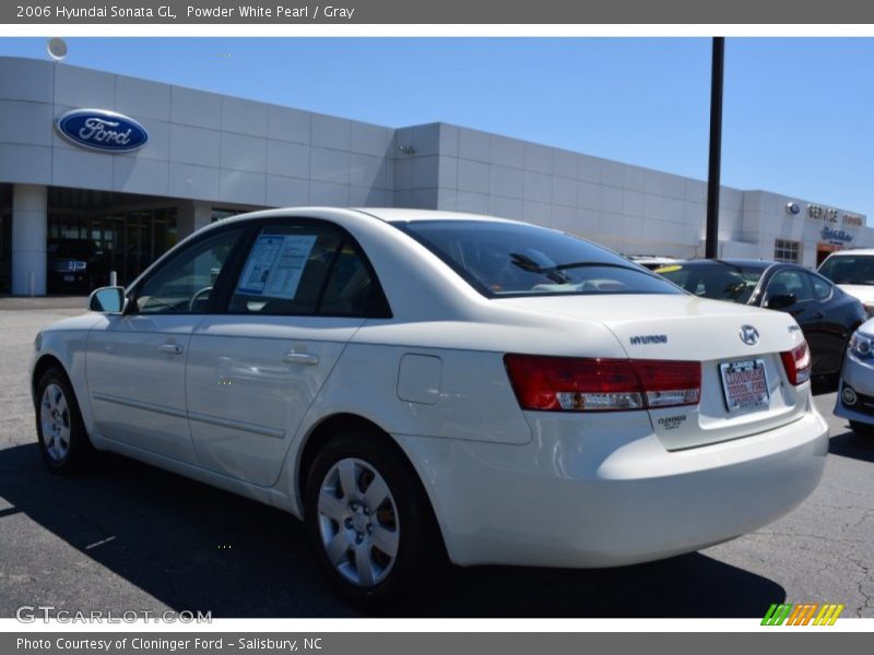 Powder White Pearl / Gray 2006 Hyundai Sonata GL